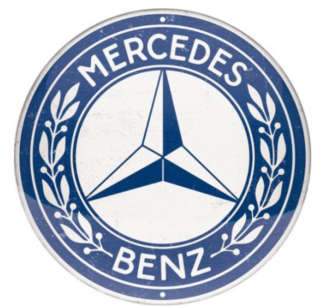 Targa rotonda Mercedes Benz Logo