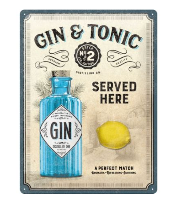 Targa Gin & Tonic - Served Here 30x40
