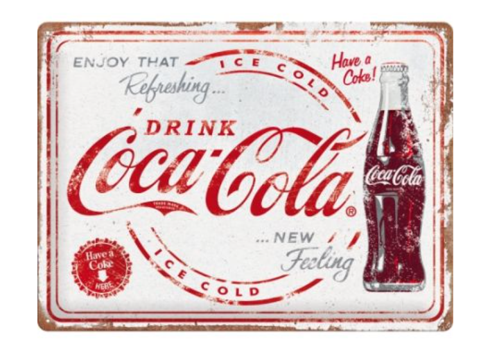 Targa Coca Cola - Refreshing New Feeling 30x40