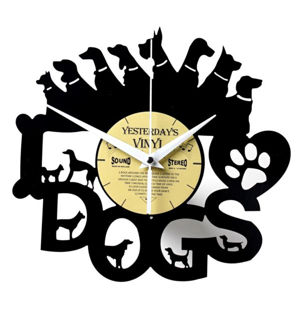 Orologio in vinile, da parete: Dogs
