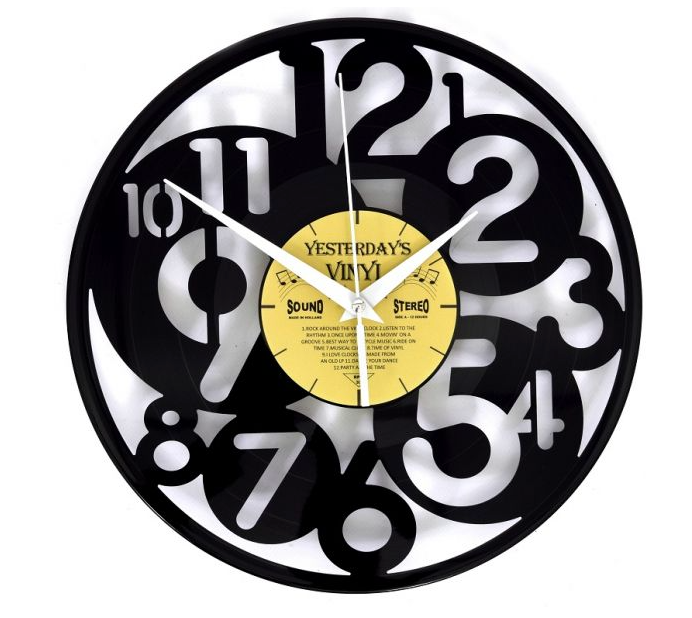 Orologio in vinile, da parete: Number