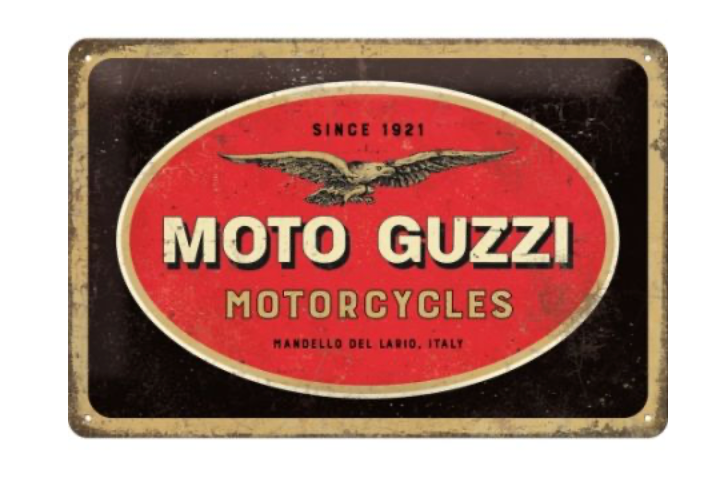 Targa Moto Guzzi - Logo Motorcycles 20x30