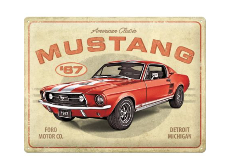 Targa Ford Mustang - GT 1967 Red 30x40