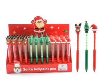 Penna in plastica design natalizio assortiti