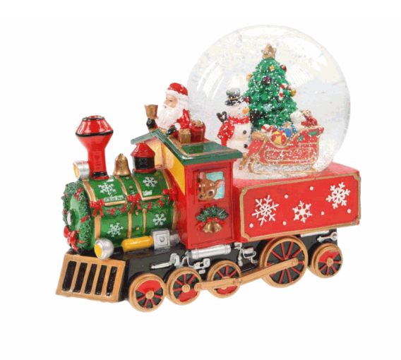 Palla di neve carillon 85 mm treno