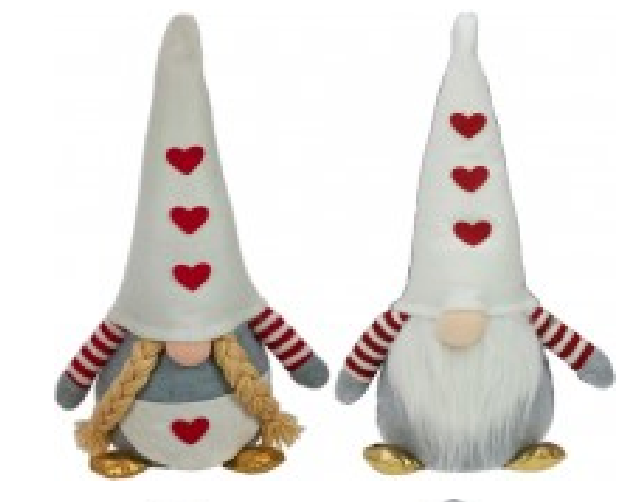 Fermaporte coppia gnomi piedini d'oro cm 40 H