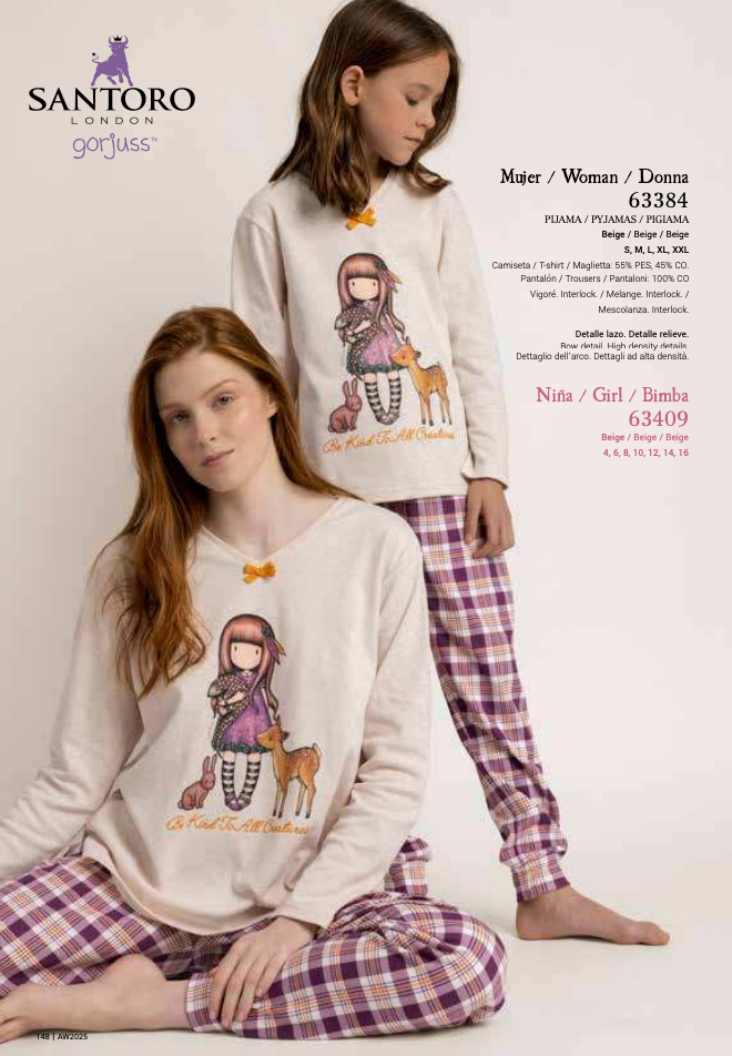 Pigiama Gorjuss Santoro - Be kind